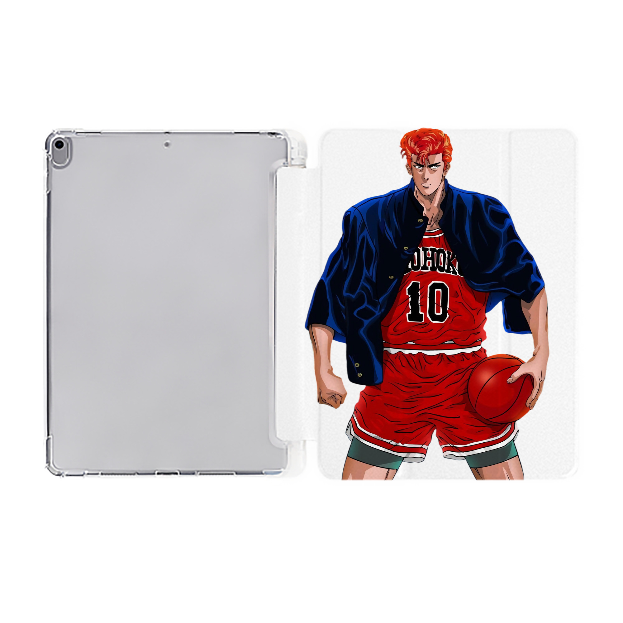 （画像用） SLAM DUNK／スラムダンク IPad ケース ペン収納付き 三つ折りスタンド PUレザー×シリコン 対応機種9.5/10.5/10.9インチ